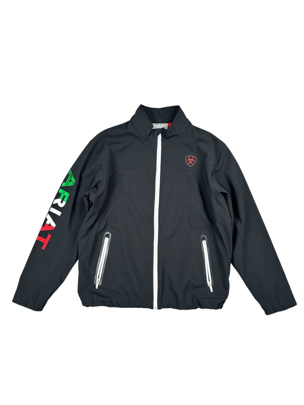 Ariat New Team Logo 2.0 Tek Softshell Mexico Water Resistant Jacket Black — XL